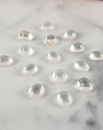 Clear Quartz Crystal Oval Gemstone Natural Stone Cabochon | 10mm - 3