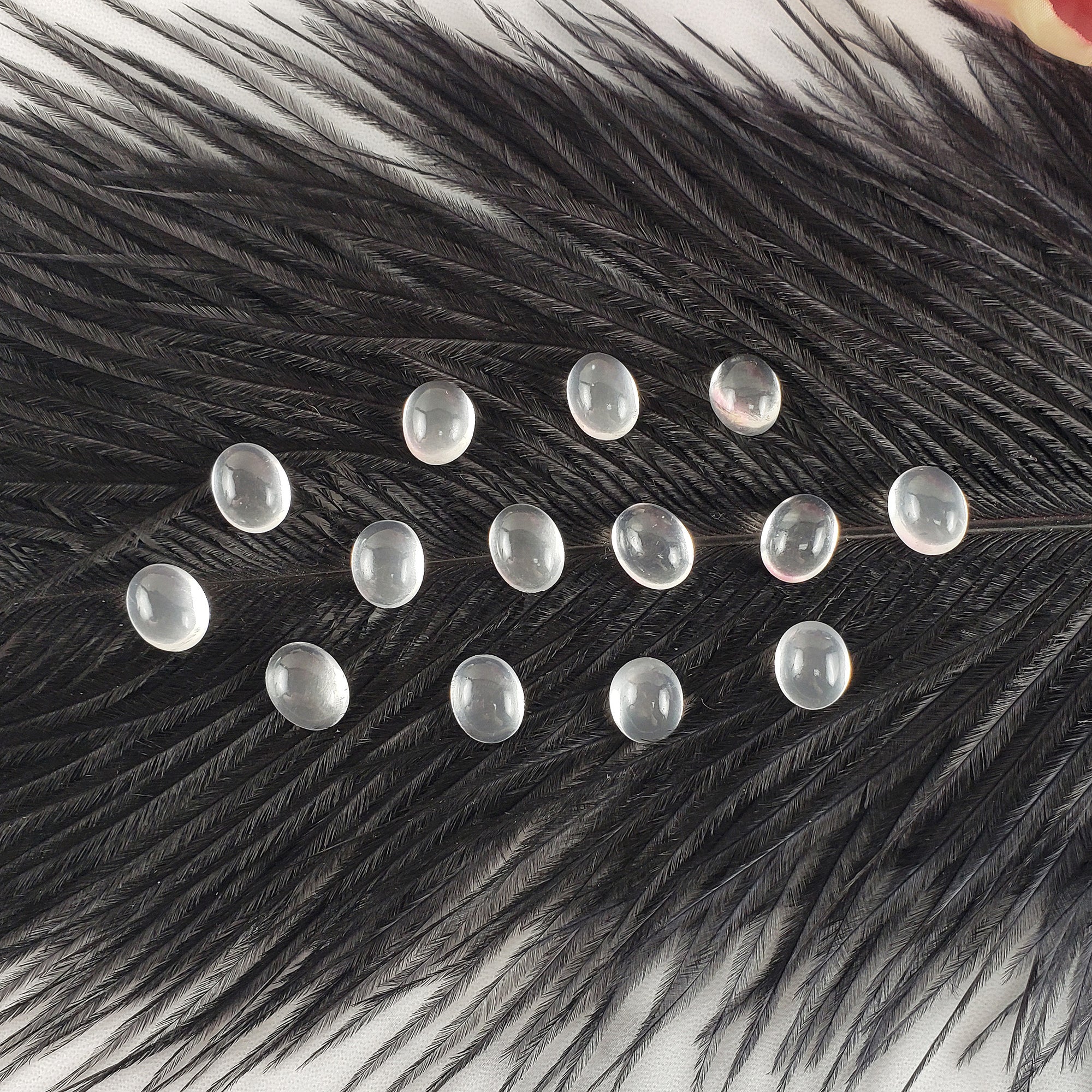 Clear Quartz Crystal Oval Gemstone Natural Stone Cabochon | 10mm