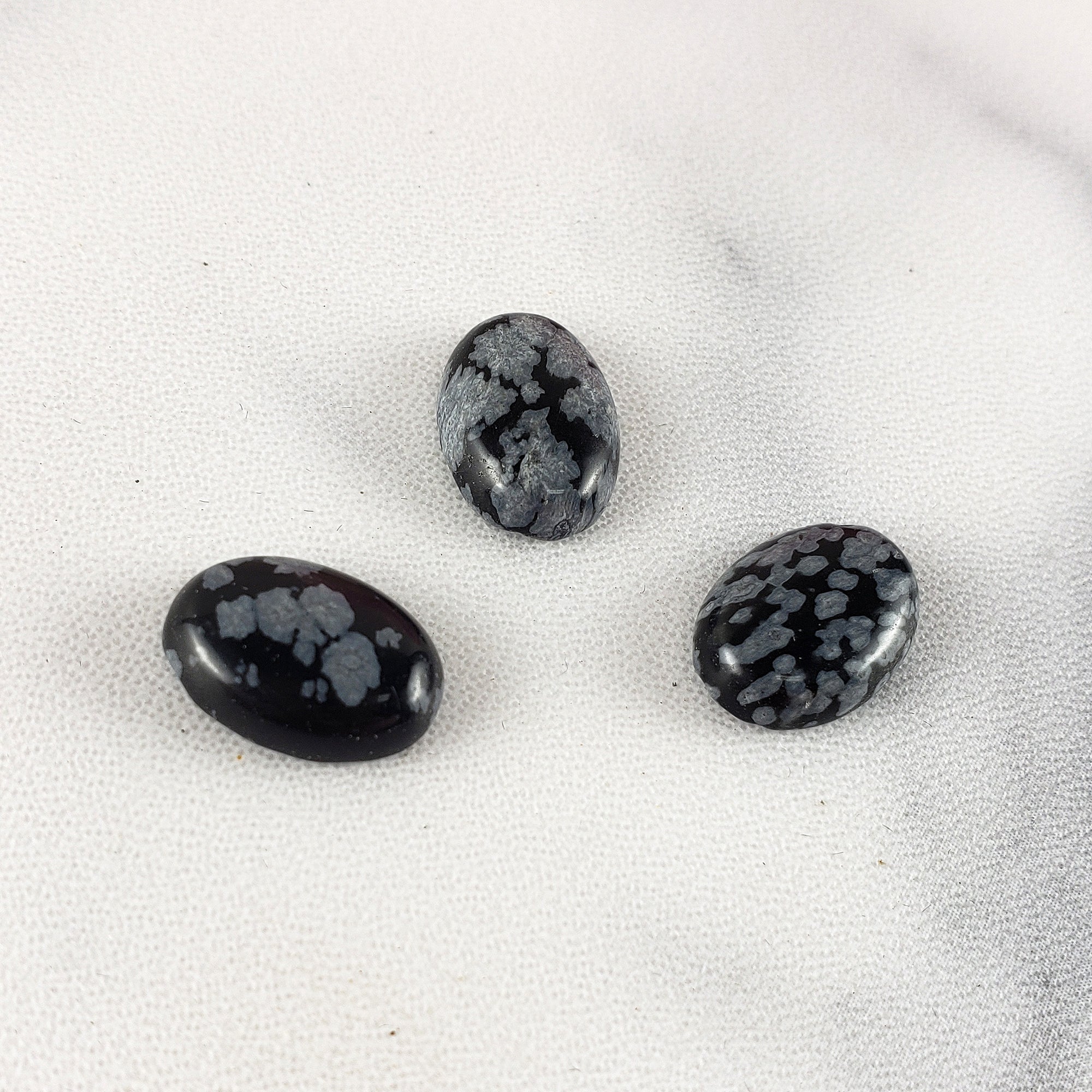 Snowflake Obsidian Crystal Oval Gemstone Natural Stone Cabochon | 14mm - 1