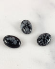 Snowflake Obsidian Crystal Oval Gemstone Natural Stone Cabochon | 14mm - 1