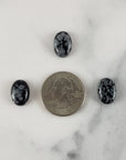 Snowflake Obsidian Crystal Oval Gemstone Natural Stone Cabochon | 14mm - 2