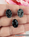 Snowflake Obsidian Crystal Oval Gemstone Natural Stone Cabochon | 14mm - 3