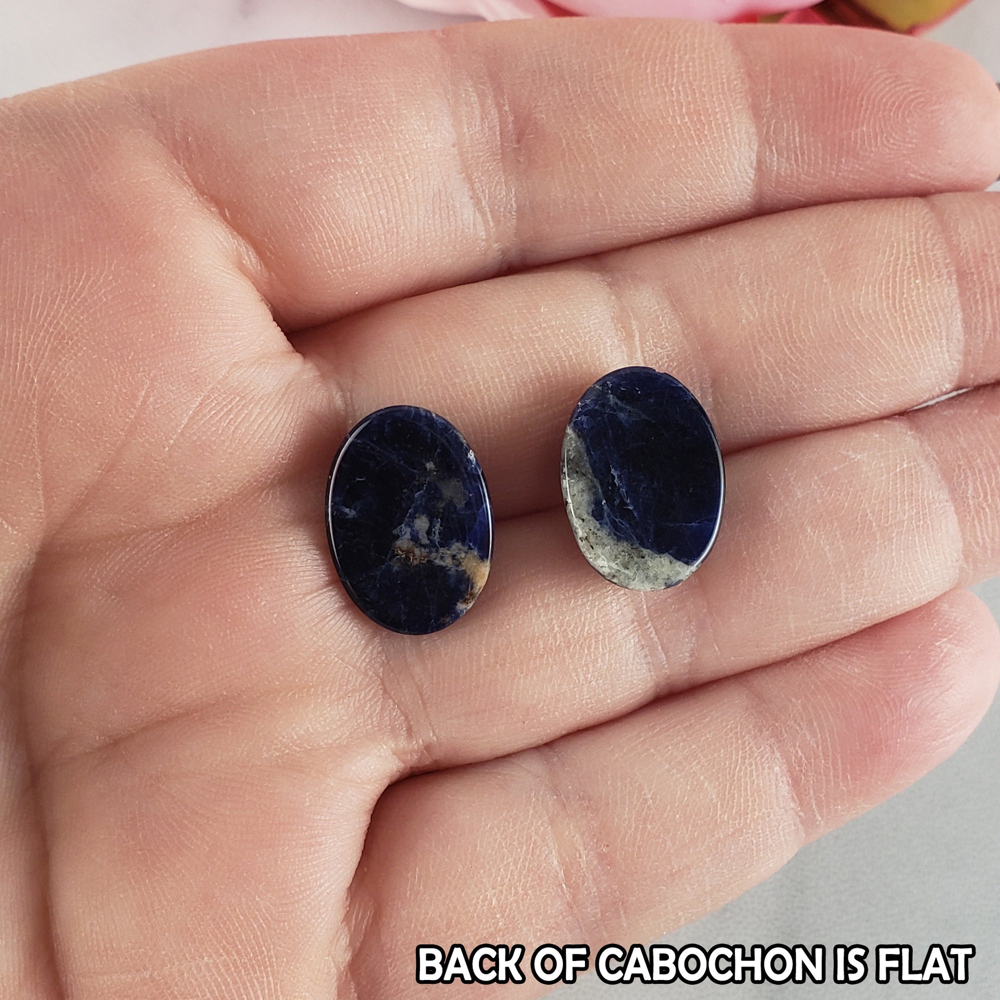 Blue Sodalite Crystal Oval Gemstone Natural Stone Cabochon | 16mm - 4