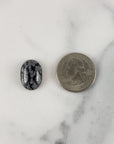 Unique Snowflake Obsidian Crystal Oval Gemstone Natural Stone Cabochon | 14mm - 3