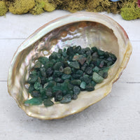 emerald crystal chips in shell