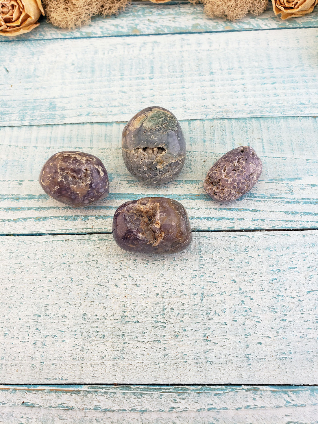 Grape Agate Tumbled Gemstone - Single Stone