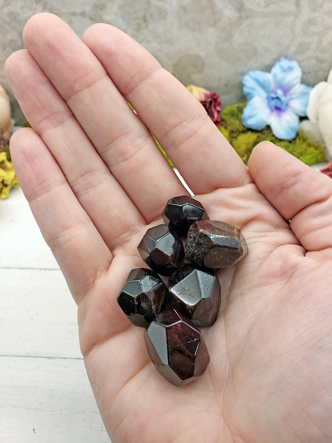 Faceted Polished Garnet Gemstone - Stone of Wishes and Dreams