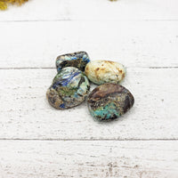 azurite malachite stones on board