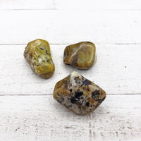 green opal stones on board