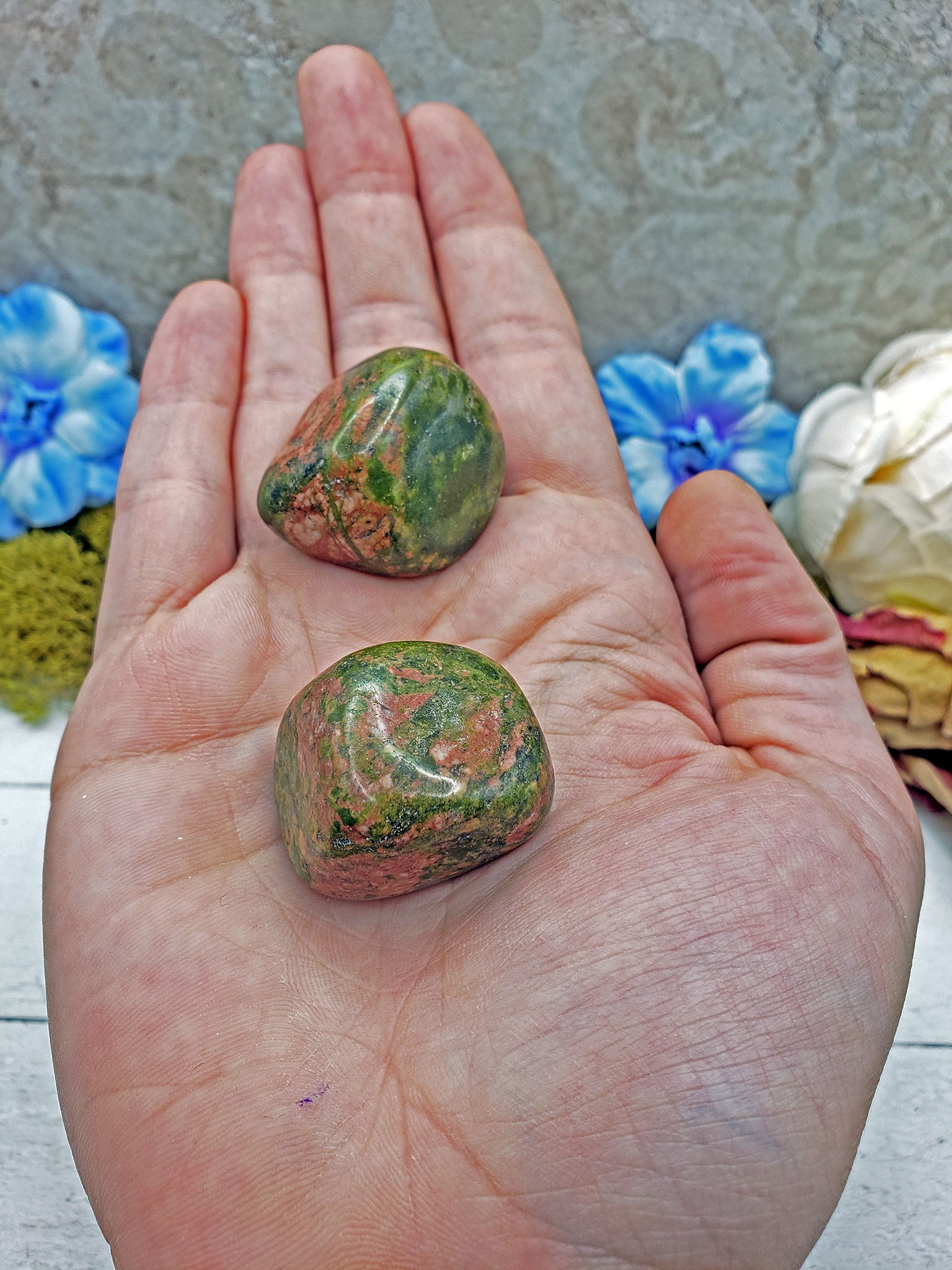 Unakite Natural Tumbled Crystal - One Stone