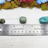 african turquoise stones by ruler