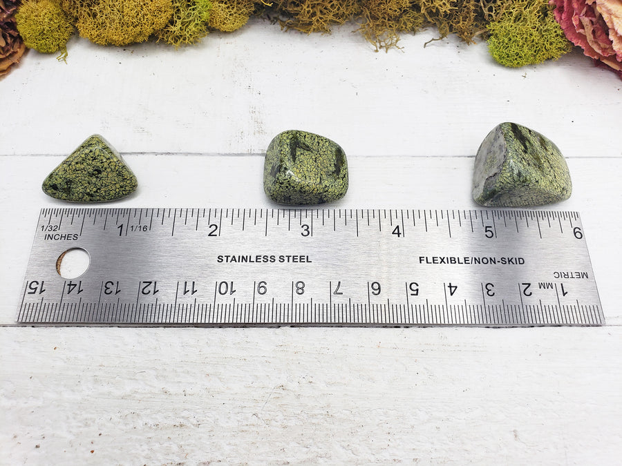 asterite stones by ruler