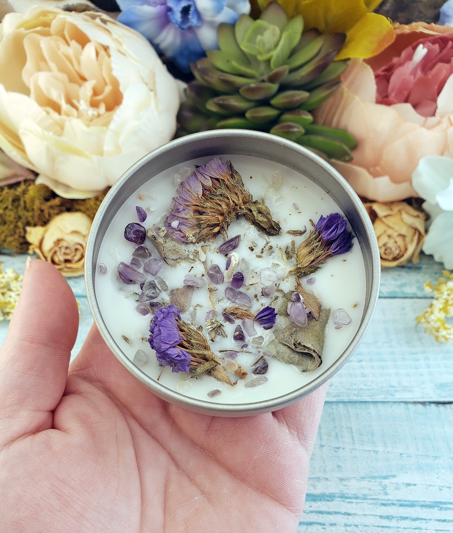 Forget Me Not - 4oz Coconut Soy Wax Handmade Scented Candle - Newest Small Batch