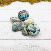 azurite malachite stones on board