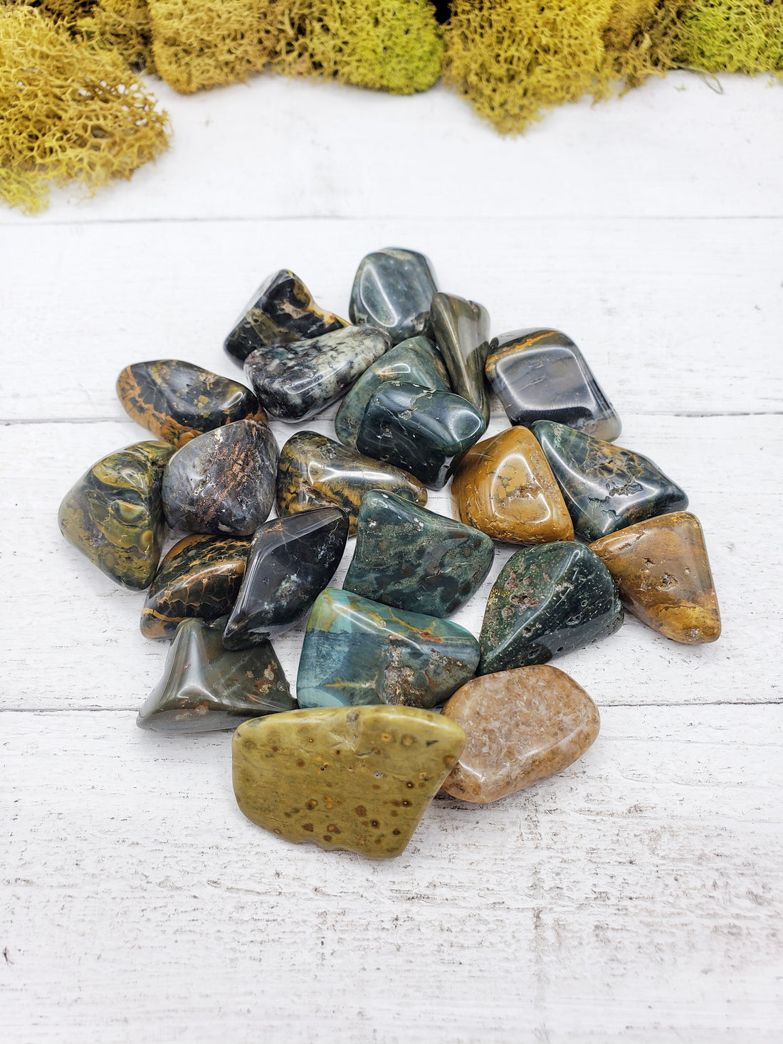 ocean jasper stones on board