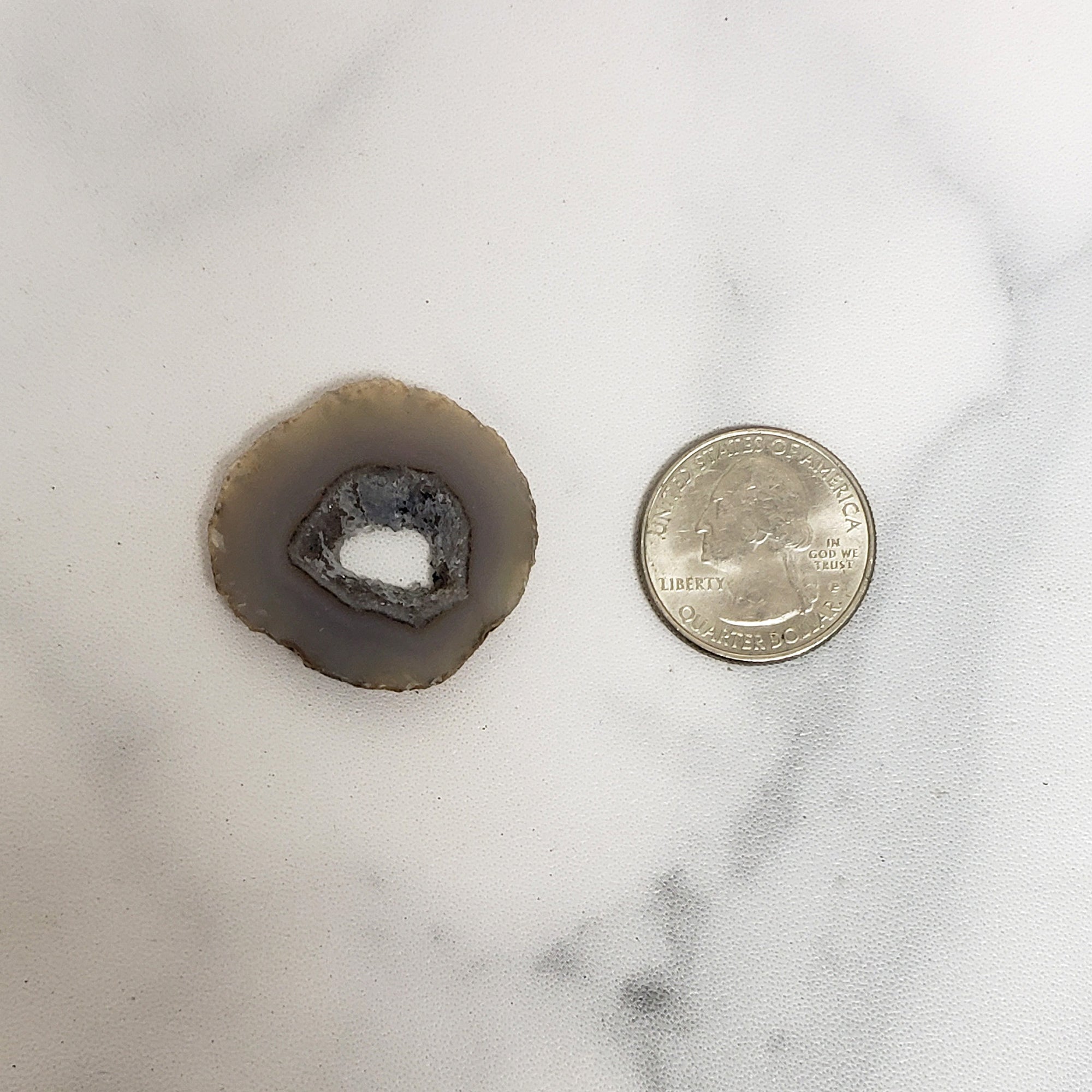 Unique Oco Agate Crystal Slice Natural Druzy Gemstone Window | Abrupt - 3