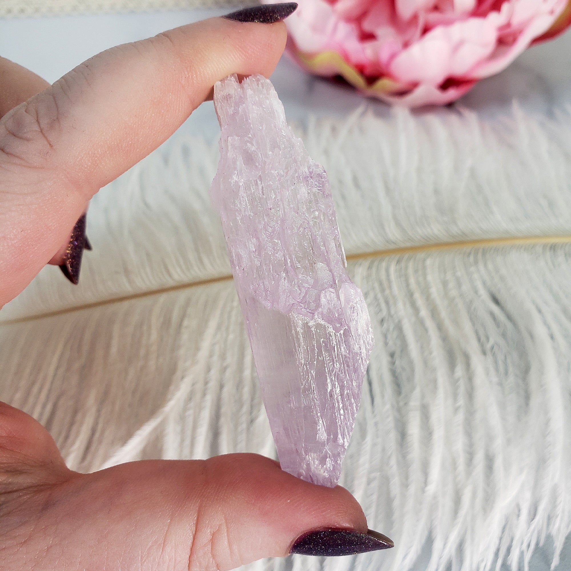 Unique Light Purple Kunzite Stone Rough Gemstone High Quality Natural Crystal | Acceptance