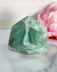 Unique Green Fluorite Crystal Cube Natural Gemstone - Aether - 1