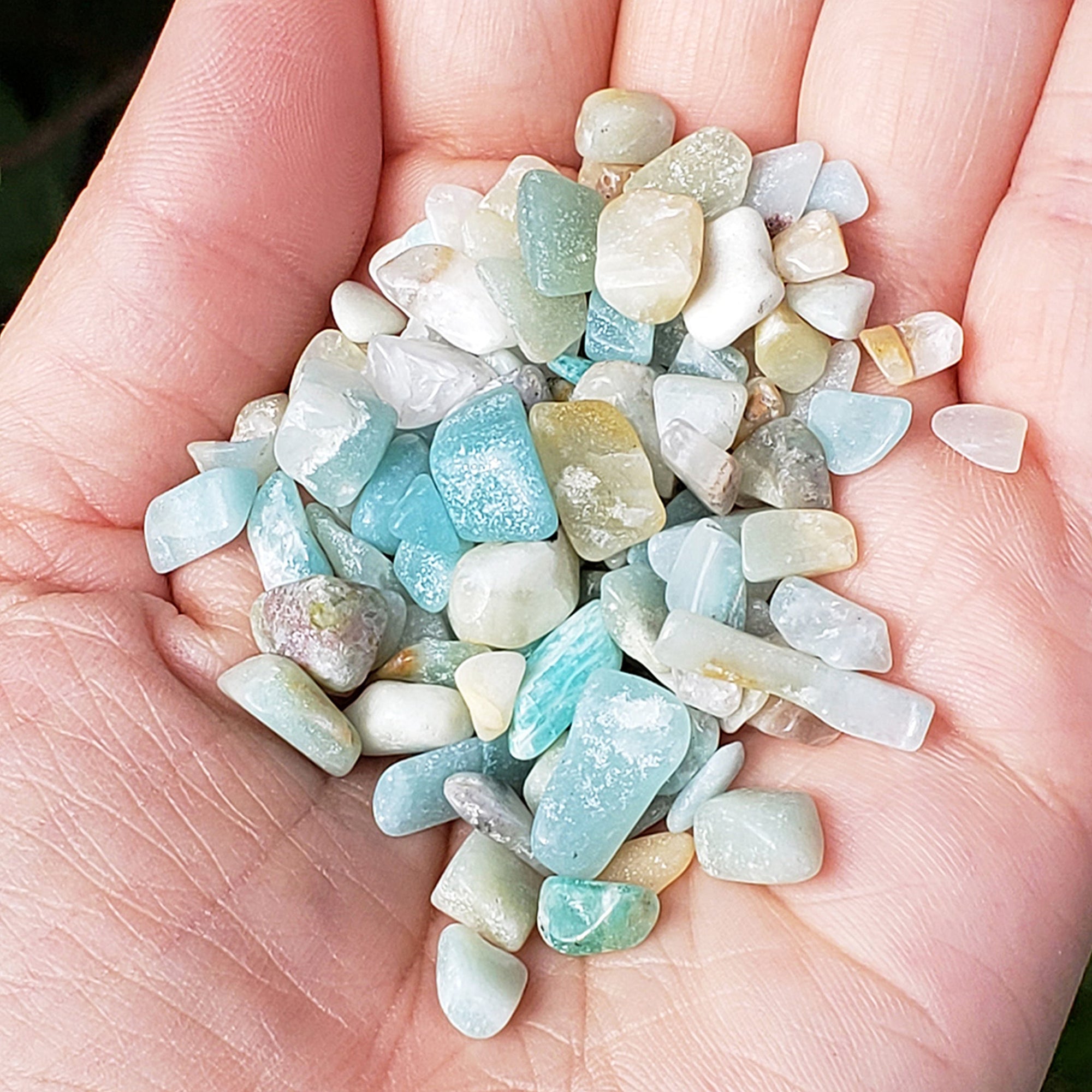 Amazonite Crystal Natural Gemstone Chips By the Ounce - 5
