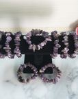 Amethyst Crystal Natural Gemstone Nugget Bead Bracelet - From Above