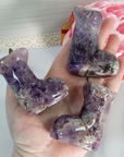 Amethyst Crystal Natural Gemstone Santa Boot Christmas Stocking Carving - 1
