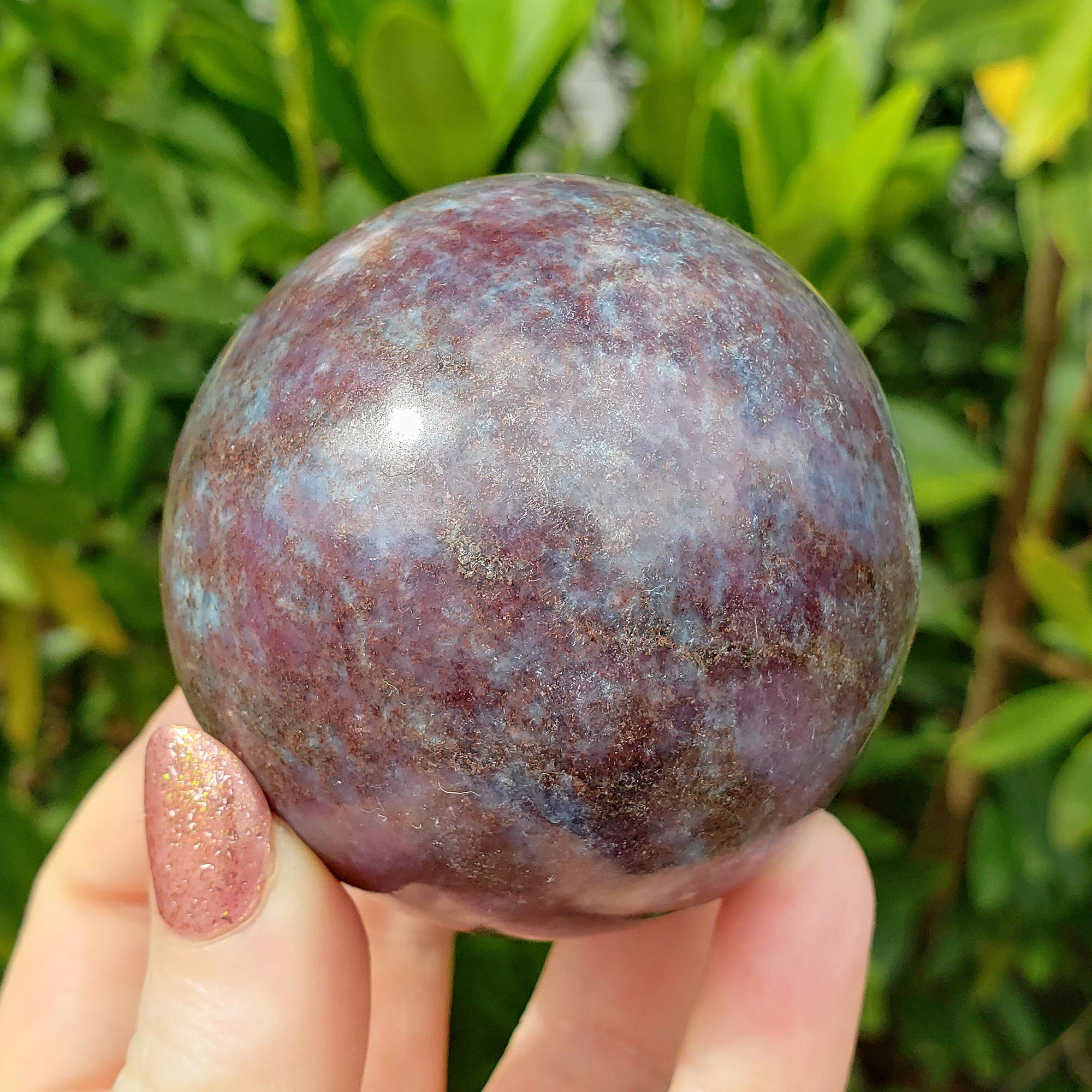 Unique Ruby Kyanite Crystal Sphere Natural Gemstone Orb | 60mm | Anahit - 1