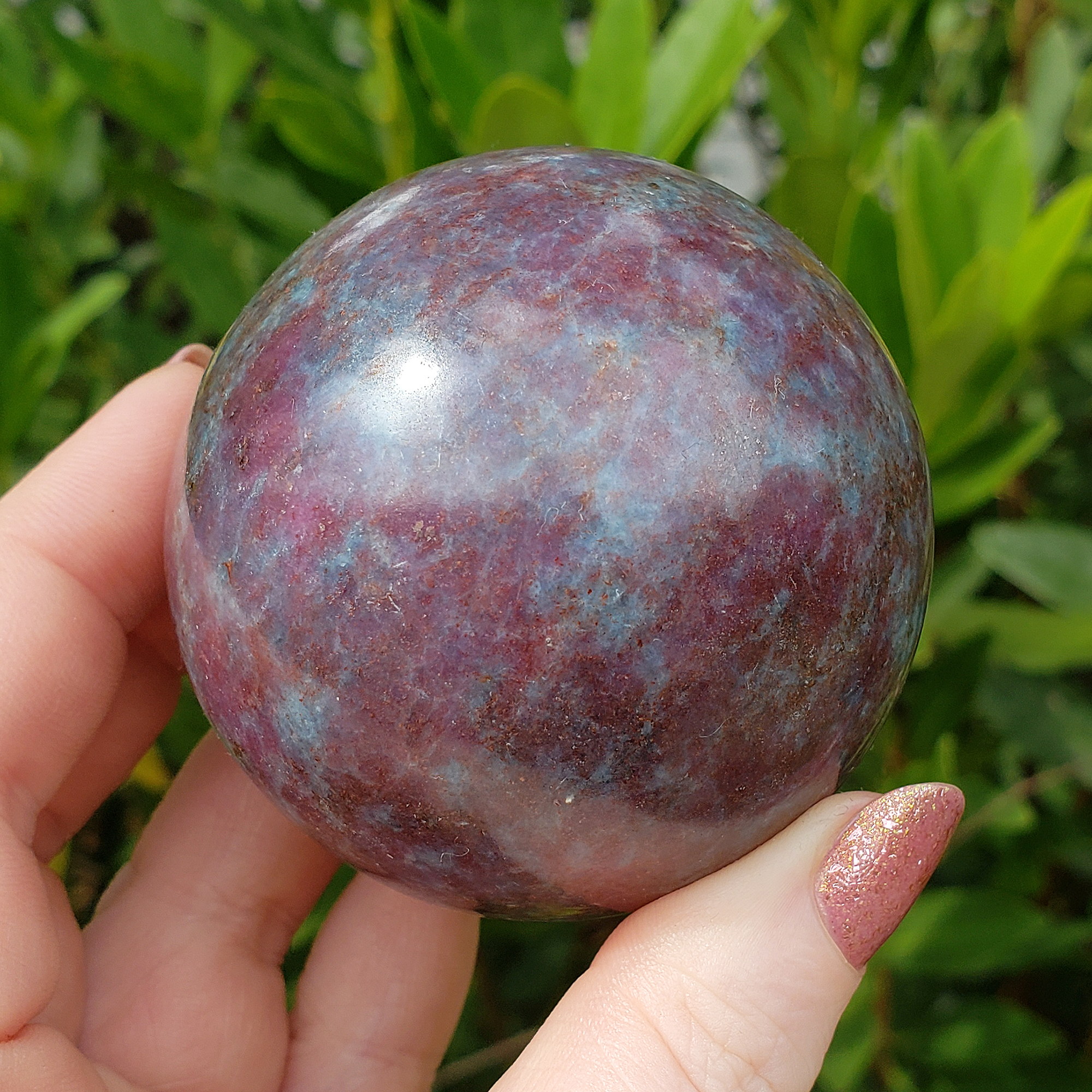 Unique Ruby Kyanite Crystal Sphere Natural Gemstone Orb | 60mm | Anahit - 2