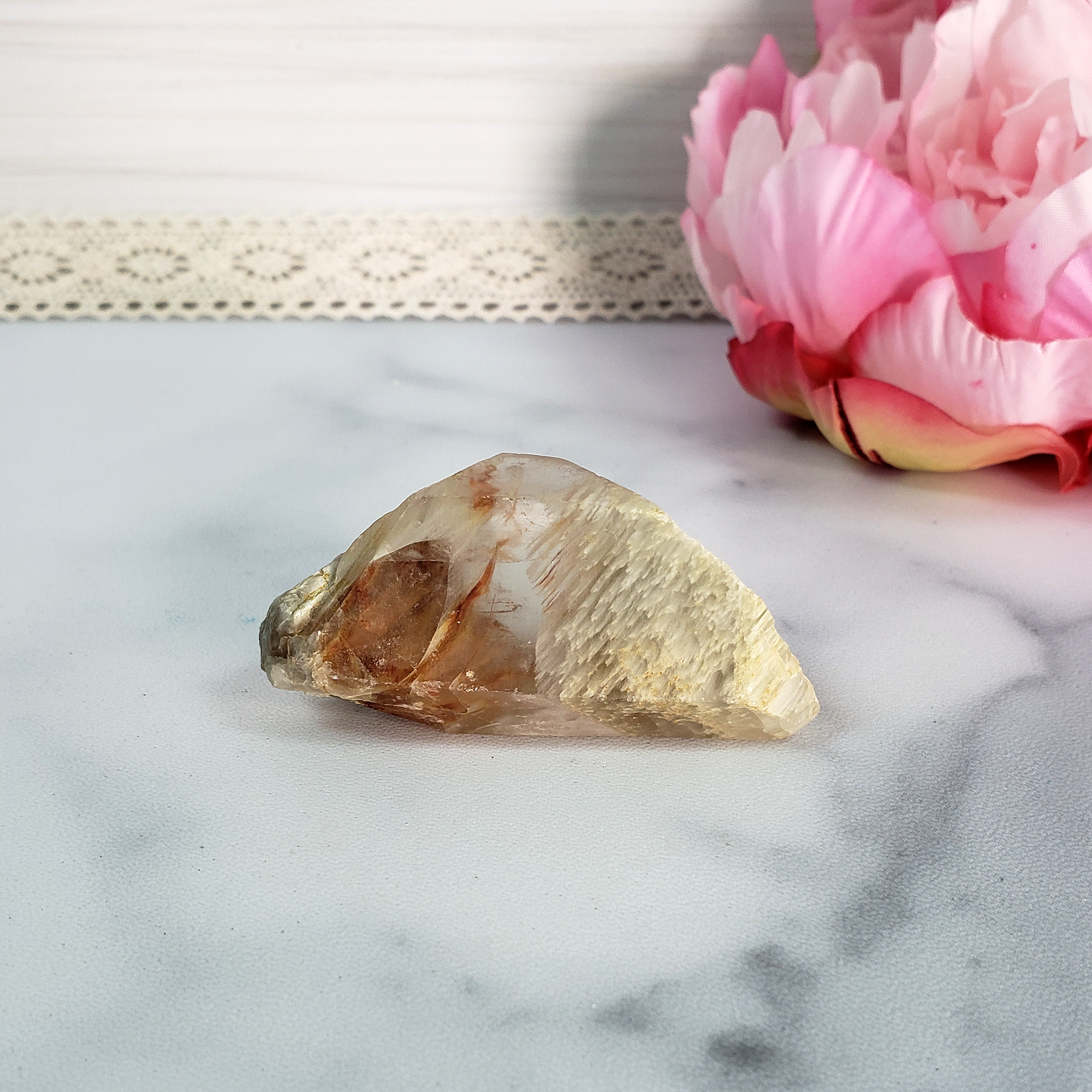 Unique Rough Angel Phantom Quartz Amphibole Quartz Crystal Natural Gemstone | Andeo