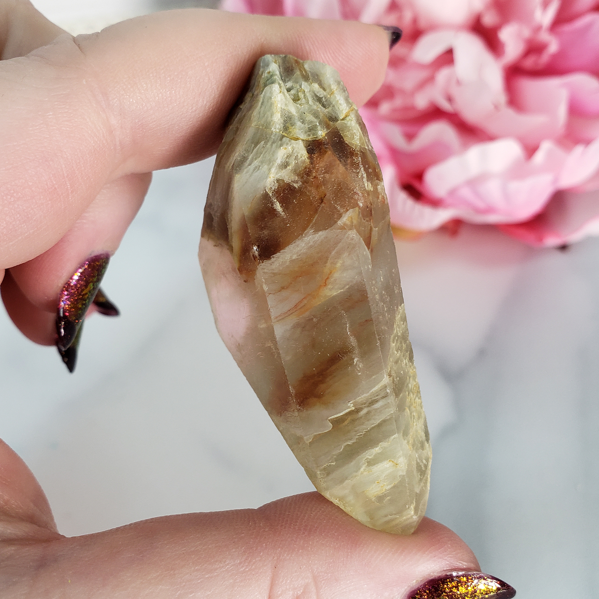 Unique Rough Angel Phantom Quartz Amphibole Quartz Crystal Natural Gemstone | Andeo - 4