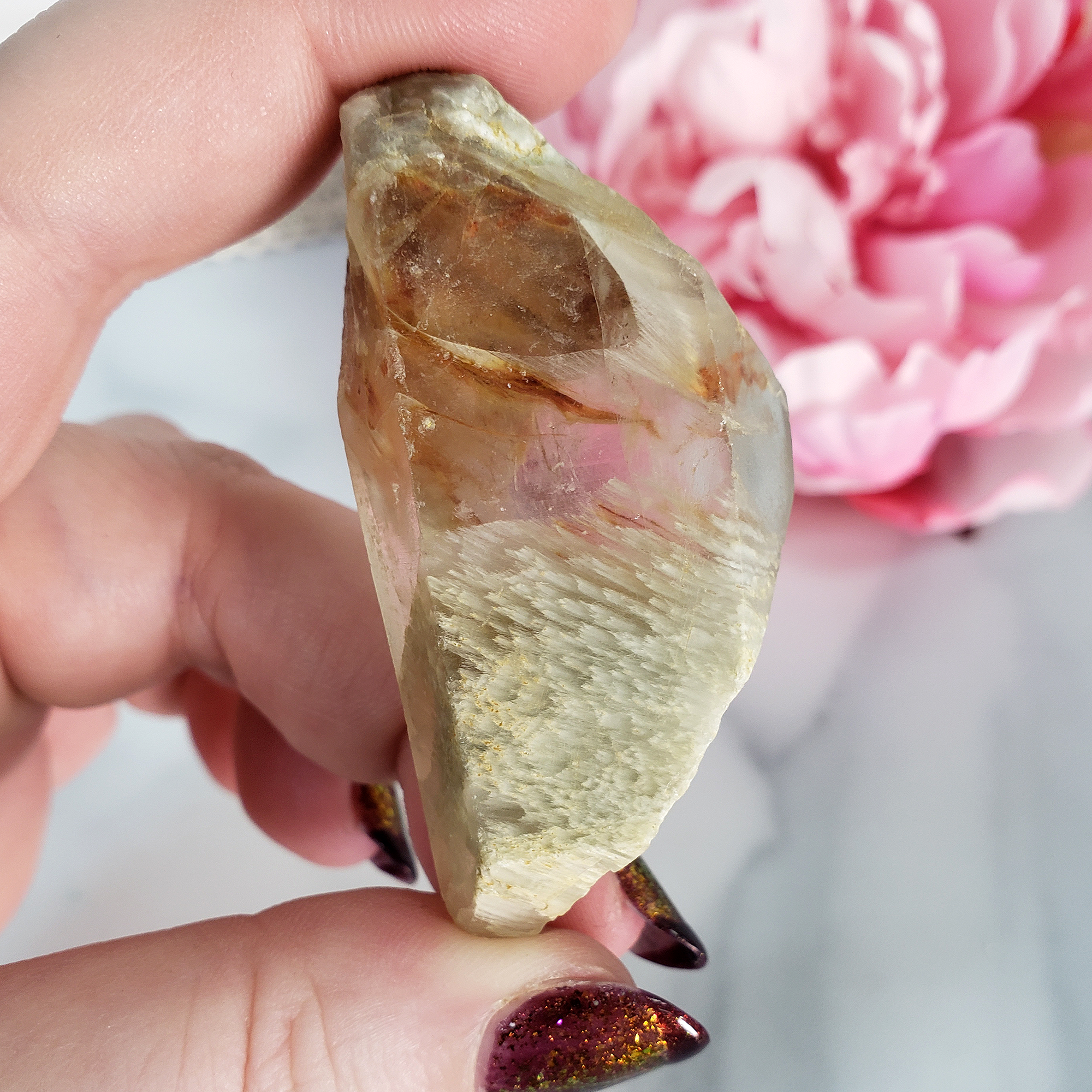 Unique Rough Angel Phantom Quartz Amphibole Quartz Crystal Natural Gemstone | Andeo - 5