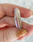 Angel Aura Quartz Crystal Semi-Rough Gemstone Point | Undrilled - 2