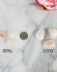 Angel Aura Rose Quartz Crystal Titanium Aura Coated Tumbled Stone | Multiple Sizes - 4
