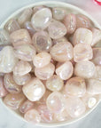 Angel Aura Rose Quartz Crystal Titanium Aura Coated Tumbled Stone | Multiple Sizes