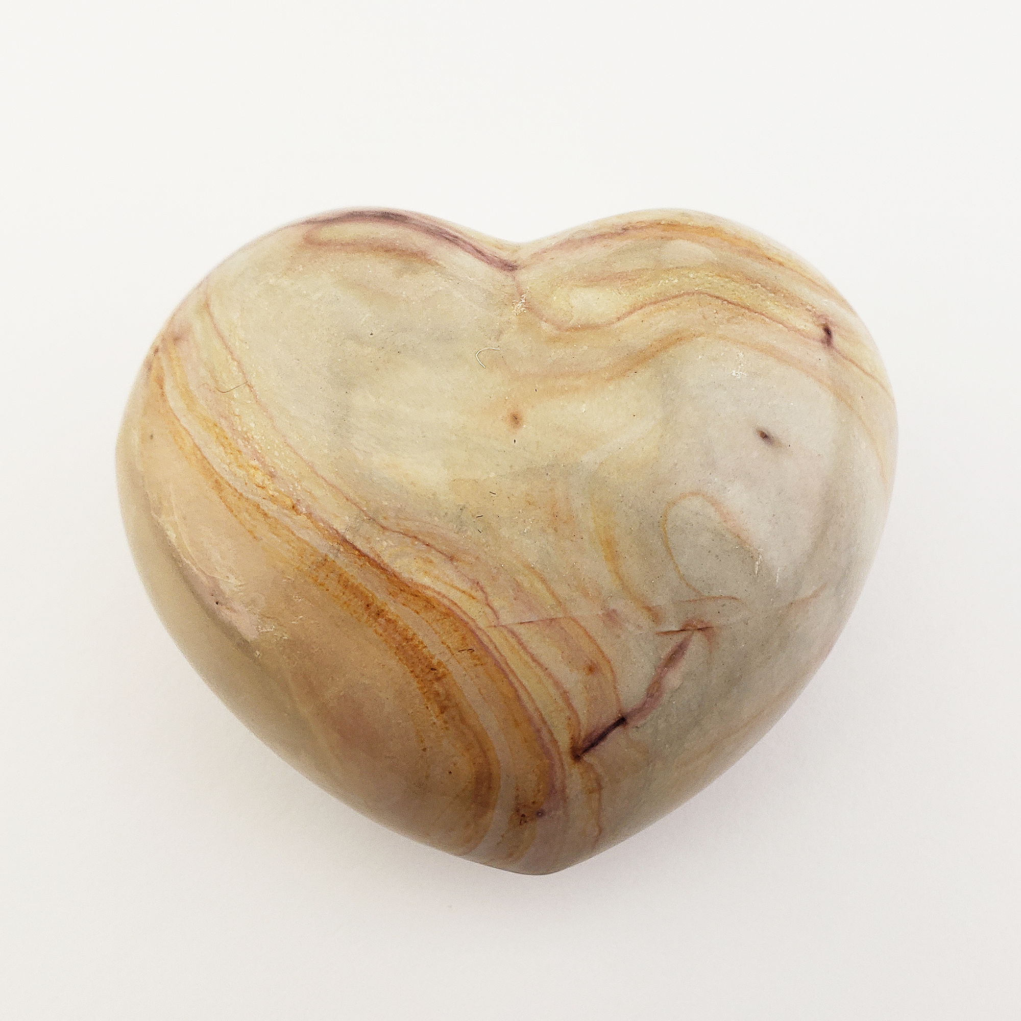 Unique Polychrome Jasper Stone Heart Natural Crystal | 73mm | Annatto