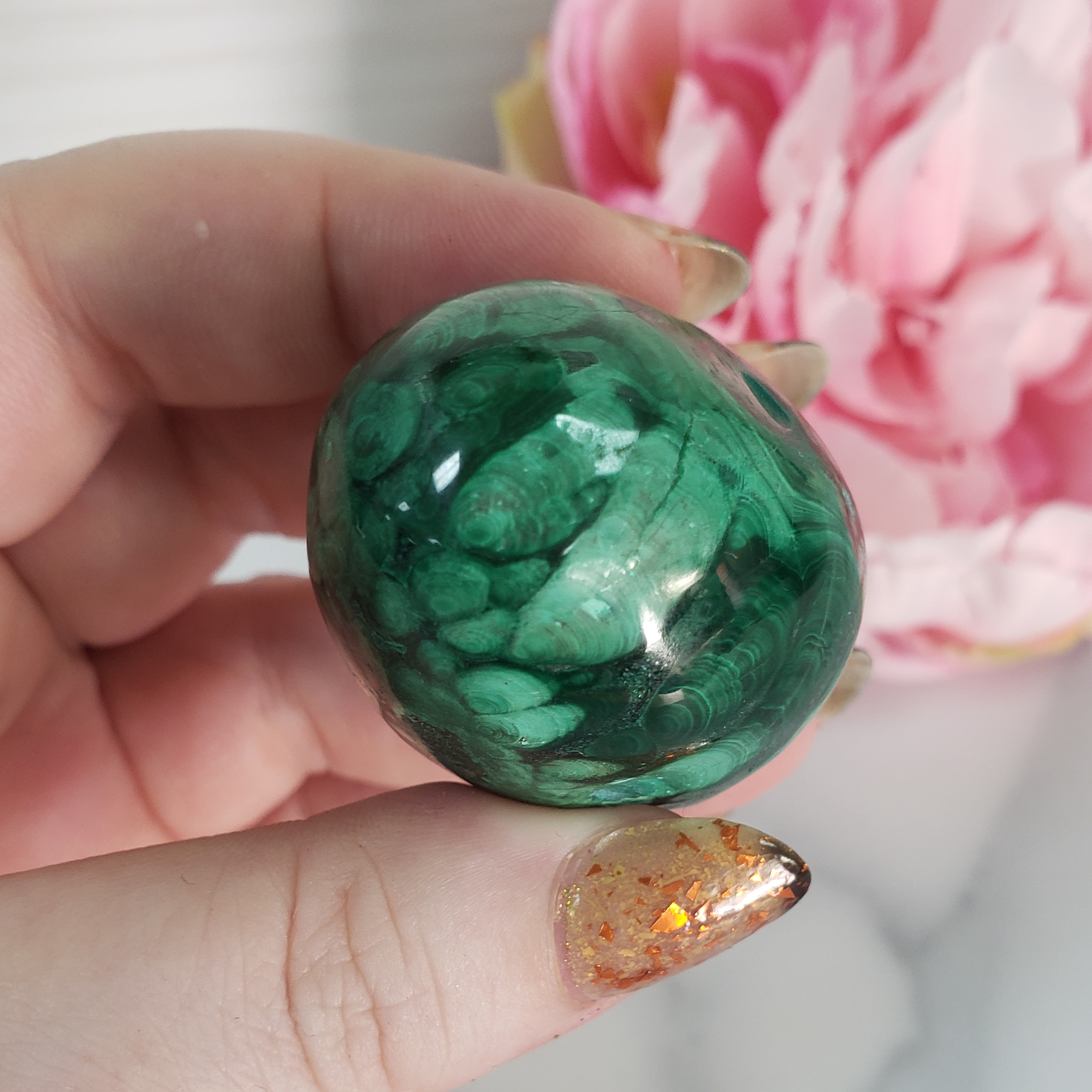 Unique Malachite Stone Natural Crystal Egg Carving | Atlaua - 5