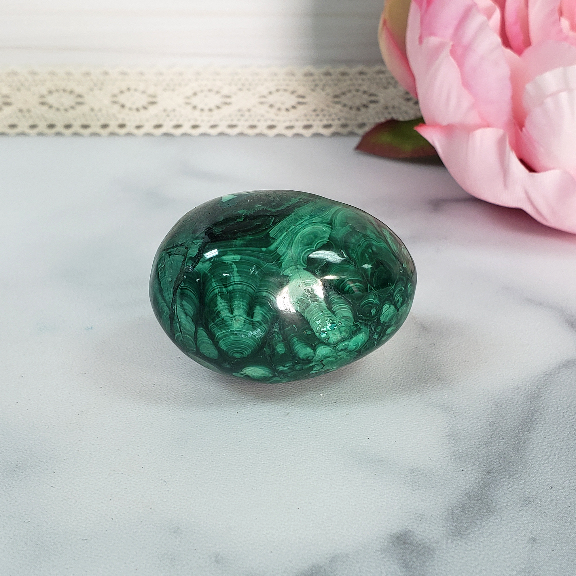 Unique Malachite Stone Natural Crystal Egg Carving | Atlaua - 6