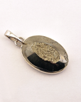 Unique Pyrite Crystal Natural Gemstone 925 Sterling Silver Pendant - Aubrey