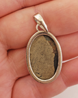 Unique Pyrite Crystal Natural Gemstone 925 Sterling Silver Pendant - Aubrey - 3
