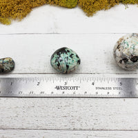 azurite malachite stones by ruler