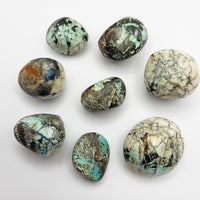 azurite malachite stones on white background