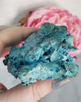 Unique Chrysocolla Crystal Cluster Natural Mineral Formation on Matrix | Beth - 1