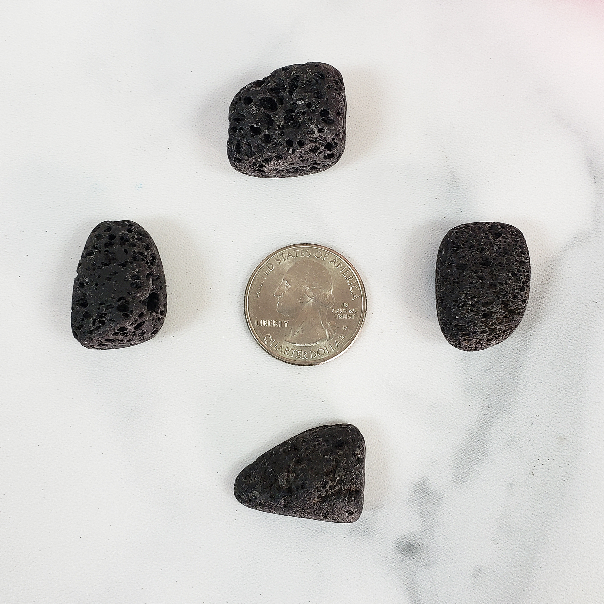 Lava Rock Scoria Black Basalt Natural Gemstone Tumbled Stone - 3