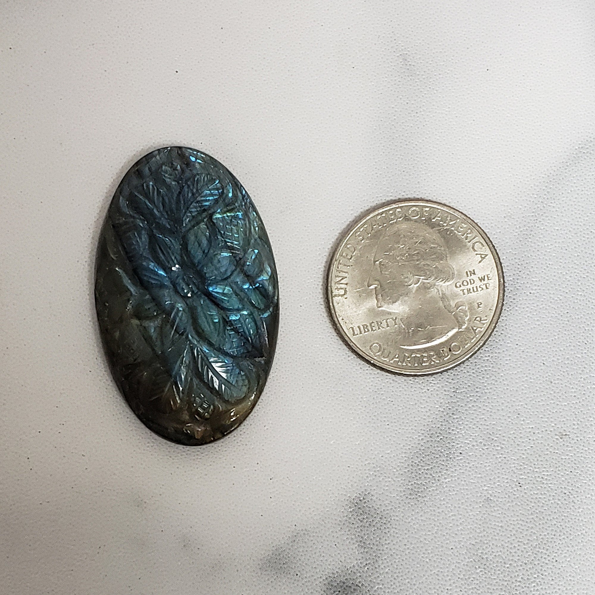 Unique 62 Carat Labradorite Cabochon Natural Gemstone Carving | Beatific - 1