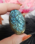 Unique 62 Carat Labradorite Cabochon Natural Gemstone Carving | Beatific