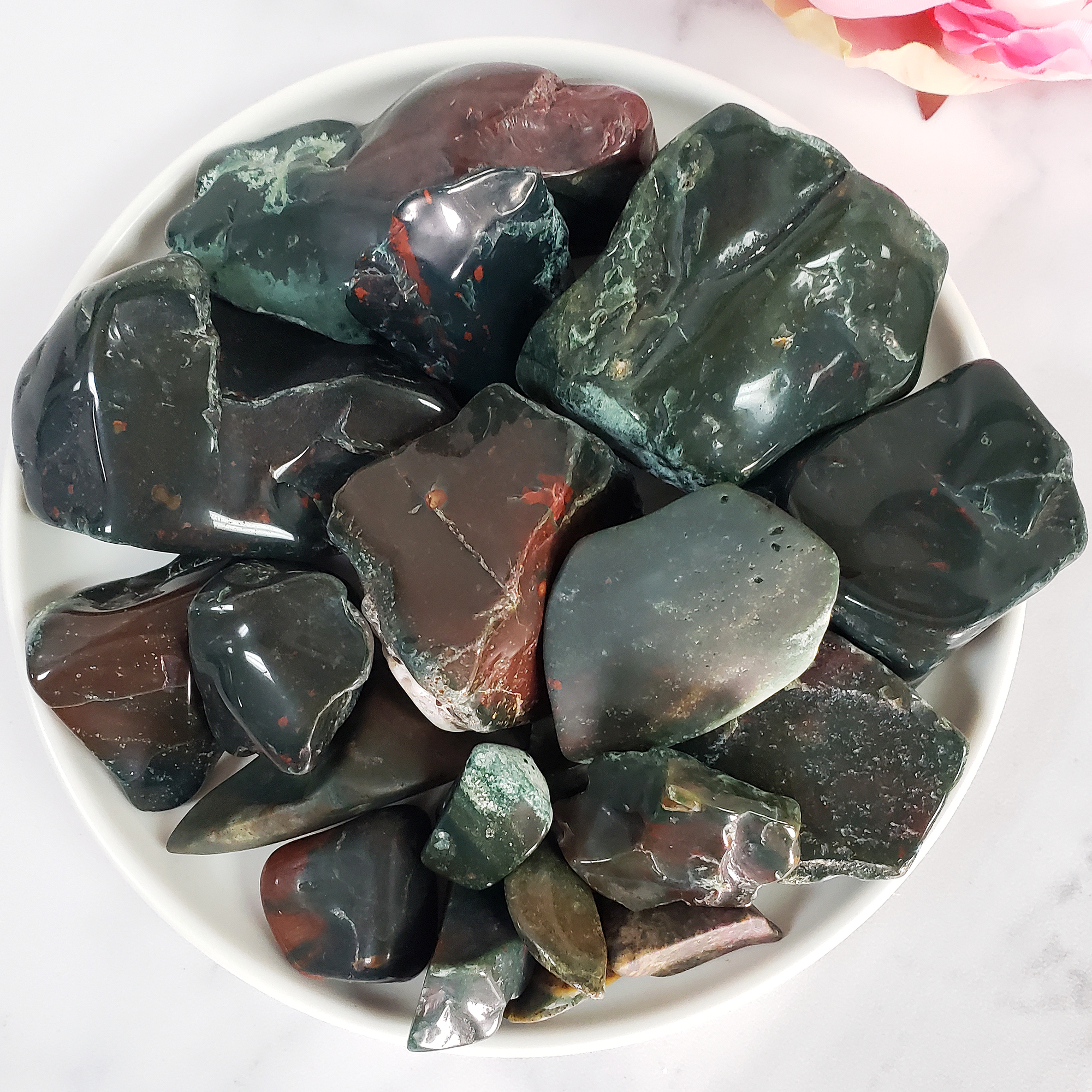 Bloodstone Crystal Natural Gemstone Semi-Tumbled Stone | Freeform | Multiple Sizes! - 5