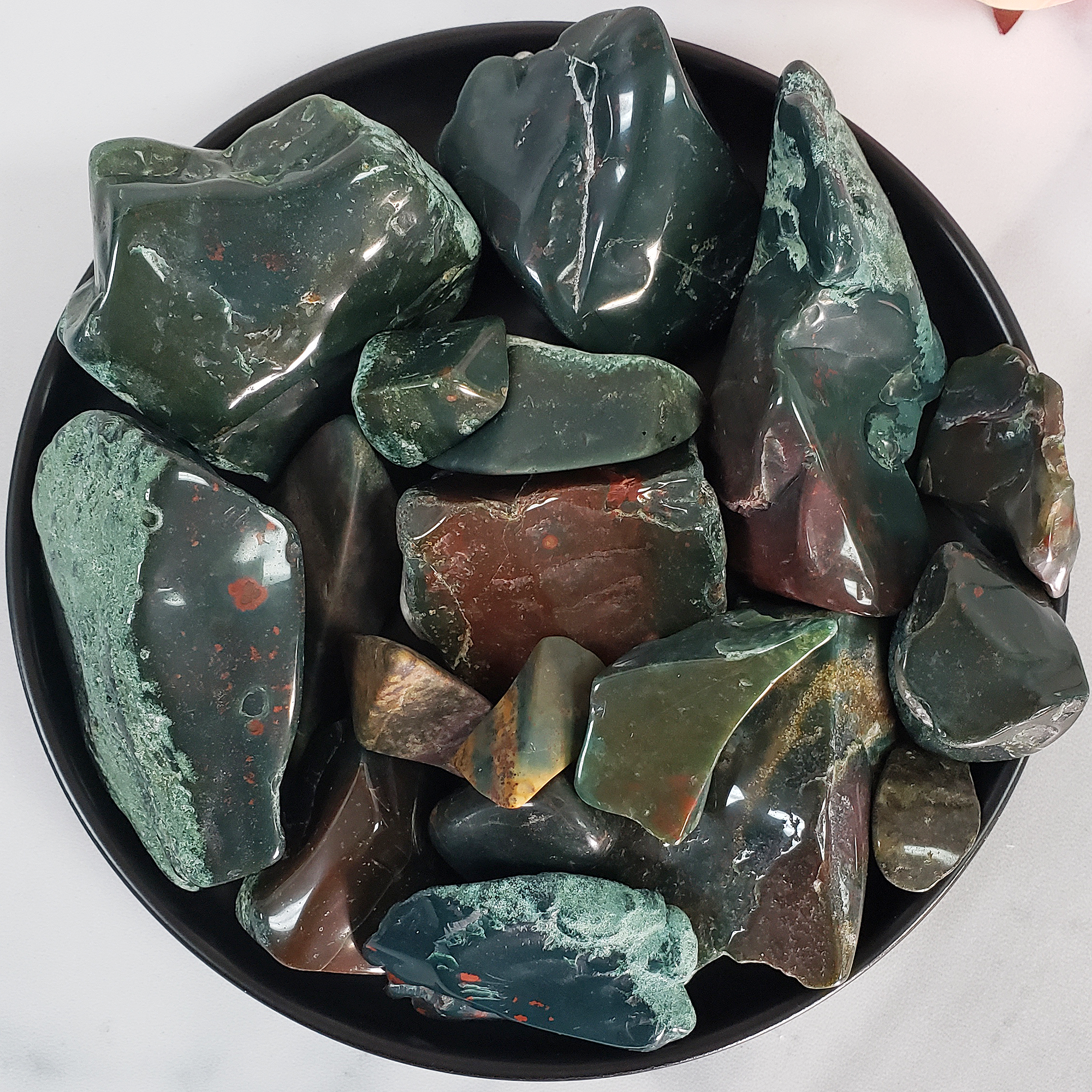 Bloodstone Crystal Natural Gemstone Semi-Tumbled Stone | Freeform | Multiple Sizes!