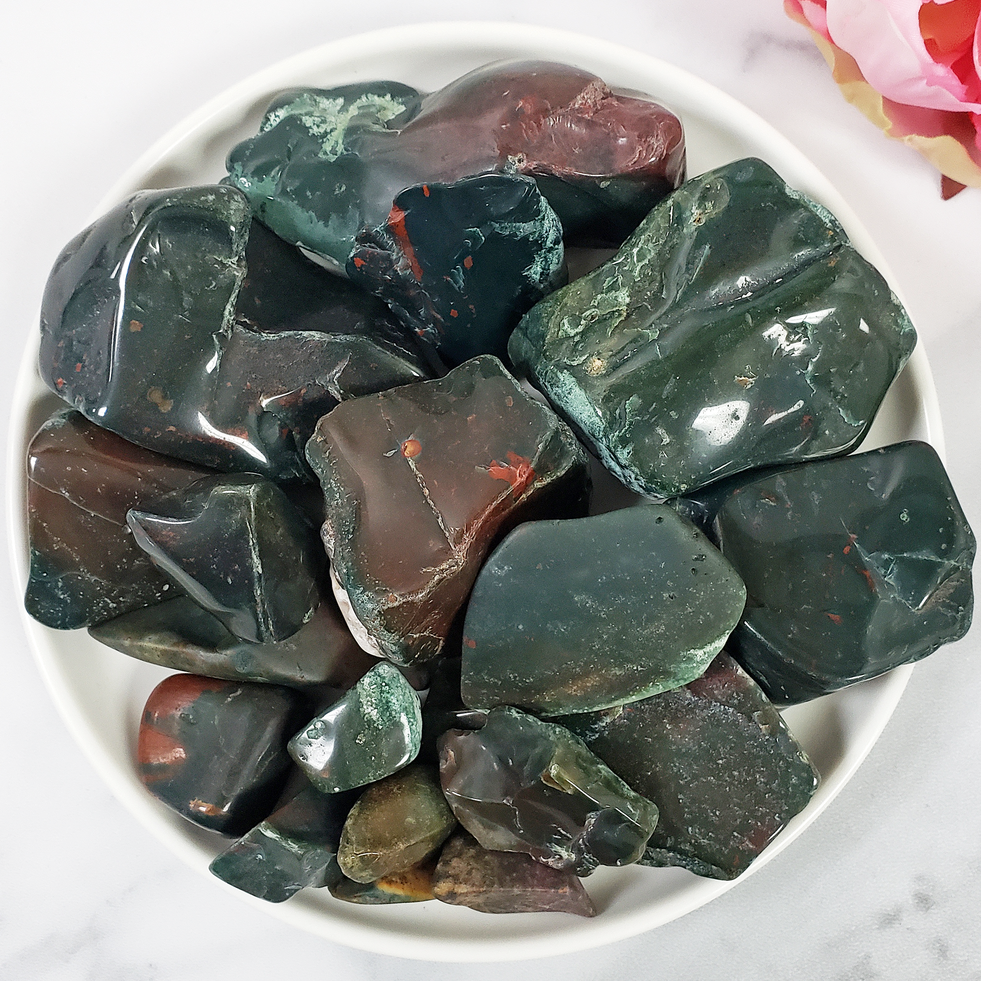 Bloodstone Crystal Natural Gemstone Semi-Tumbled Stone | Freeform | Multiple Sizes! - 4