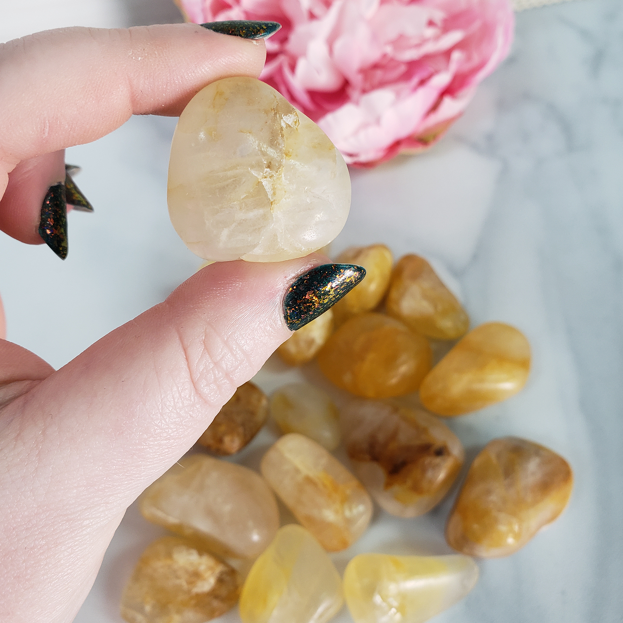 Golden Healer Hematoid Quartz Crystal Natural Gemstone Tumbled Stone | Freeform | Multiple Sizes! - 8