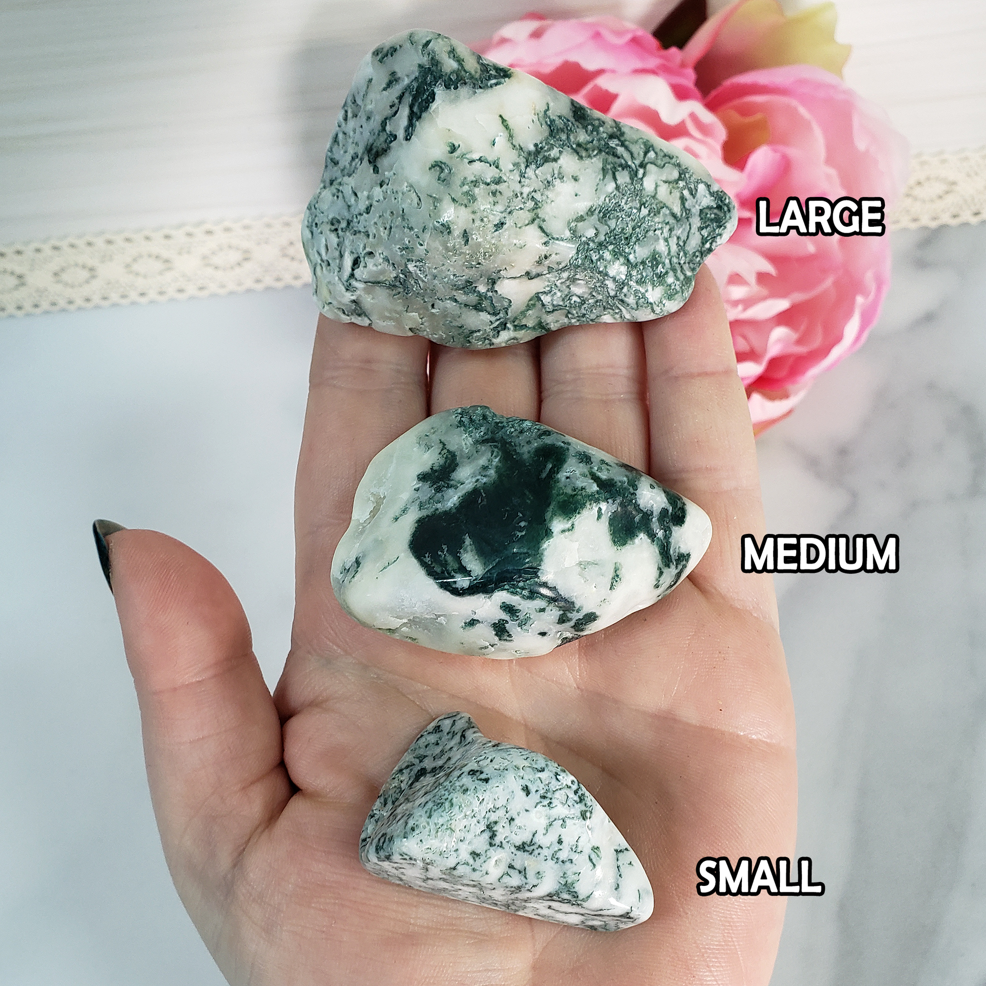 Tree Agate Crystal Natural Gemstone Tumbled Stone | Freeform | Multiple Sizes! - 2