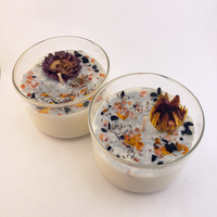 Best Friend - Coconut Soy Wax Handmade Scented Tumbler Candle - Scented with Essential Oils - Decorated with Dried Herbs Crystal Chips Candle Safe Glitter - Everlasting Flower Black Tourmaline Agate Kunlun Snow Chrysanthemum